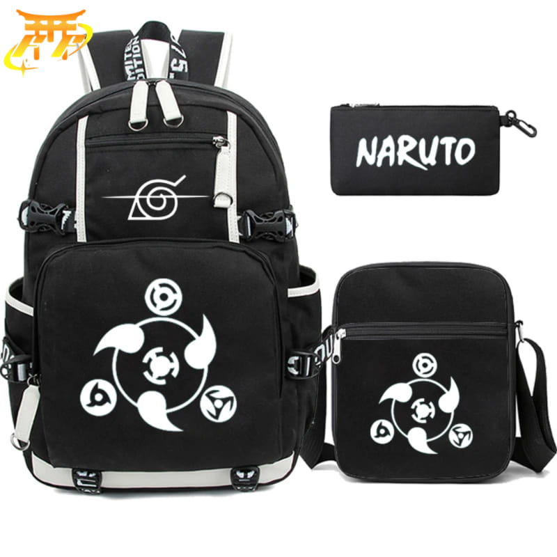 All Sharingan Ryggsäck med pennfodral och axelväska – Naruto Shippuden™
