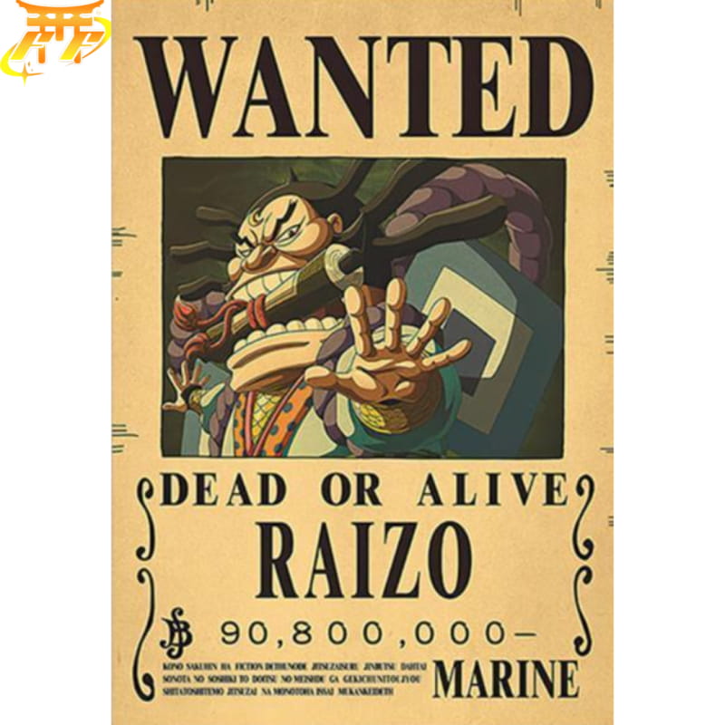 Raizo "Wanted" Poster – One Piece™