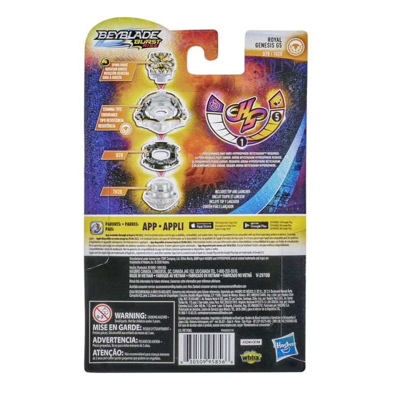 Royal Genesis G5 Swipe Hybrid-H Snurrtopp - Beyblade Burst Rise™