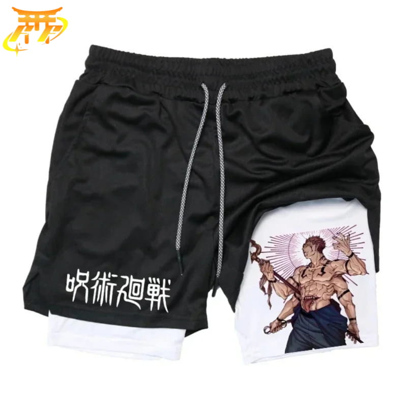 Sukuna “Reinkarnation” Svart och Vit Shorts – Jujutsu Kaisen™
