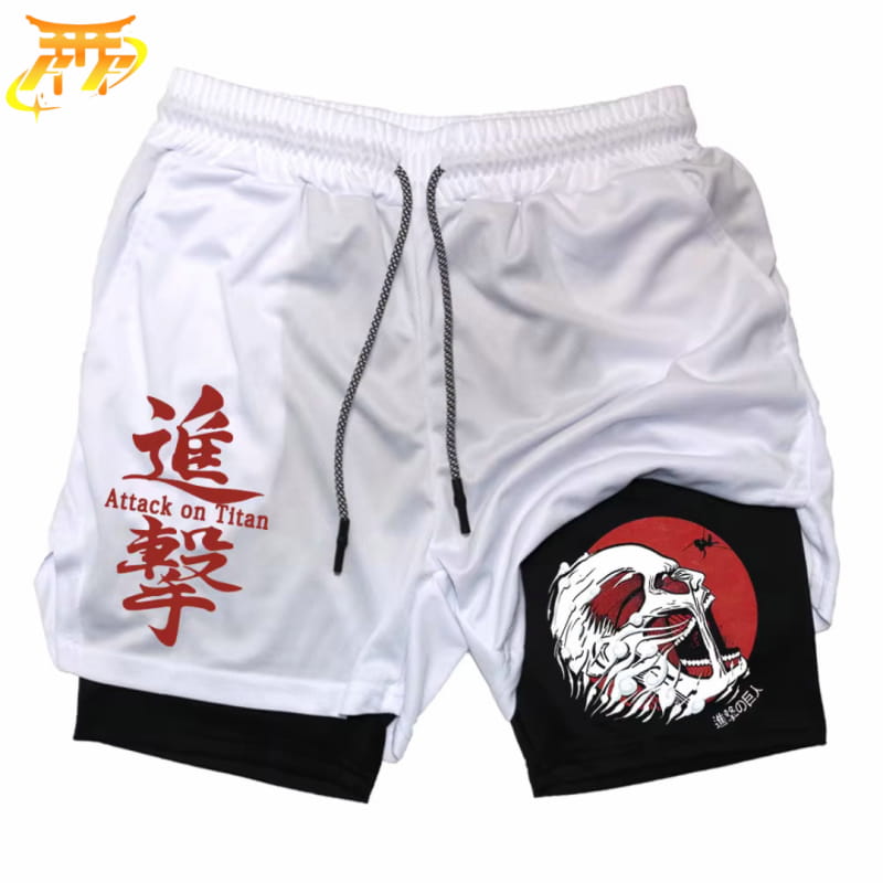 Armored Titan Svart och Vit Shorts – Attack on Titan™