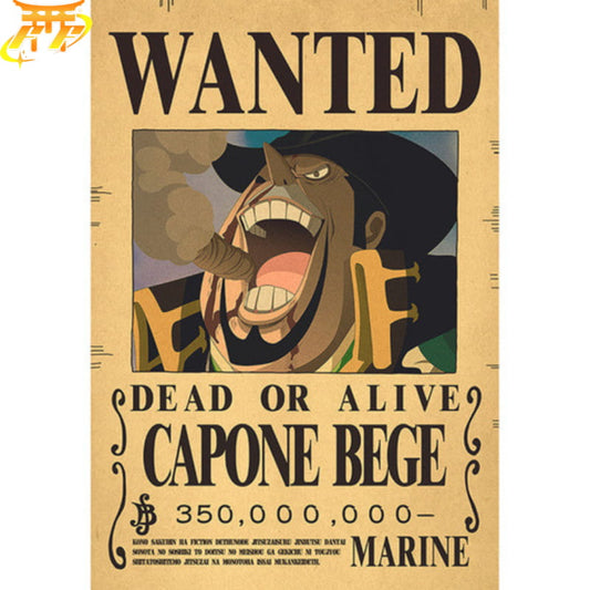 Capone Bege "Wanted" Poster – One Piece™