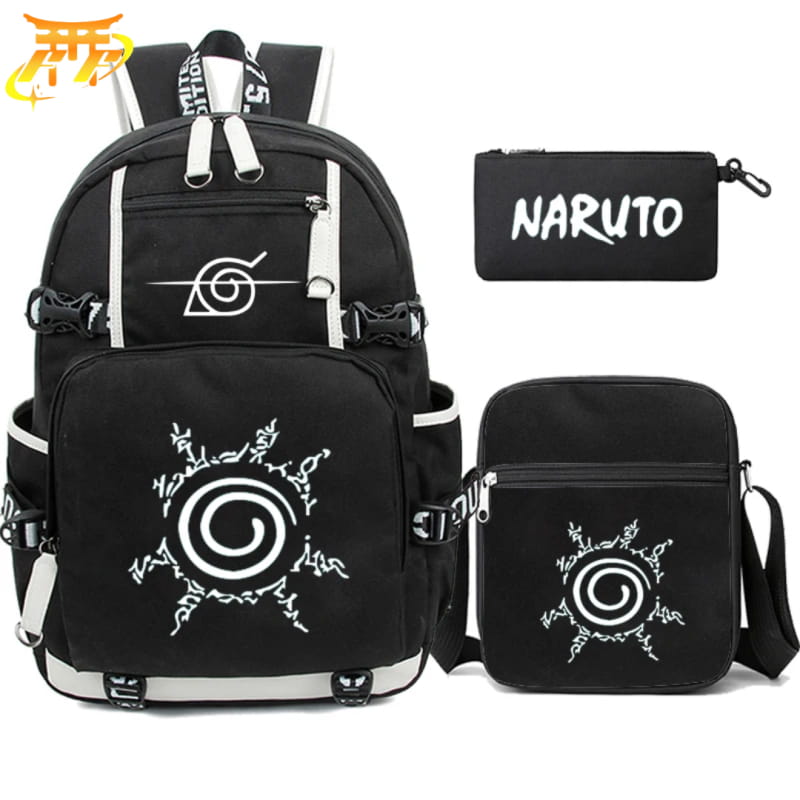 Demonrävens Sigill Ryggsäck med pennfodral och axelväska – Naruto Shippuden™