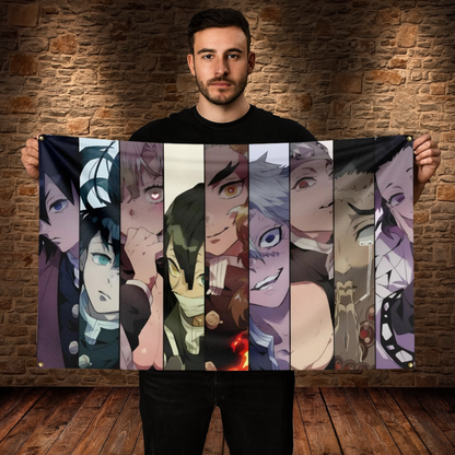 Flagga med Demonförgörarkårens mästare – Demon Slayer™