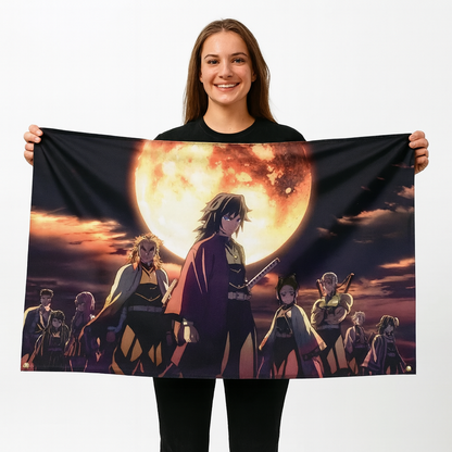 Flagga med Pelarna ”Under den blodröda månen” – Demon Slayer™