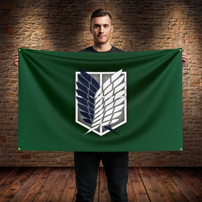 Frihetens Vingar Blason Flagga - Attack on Titan™