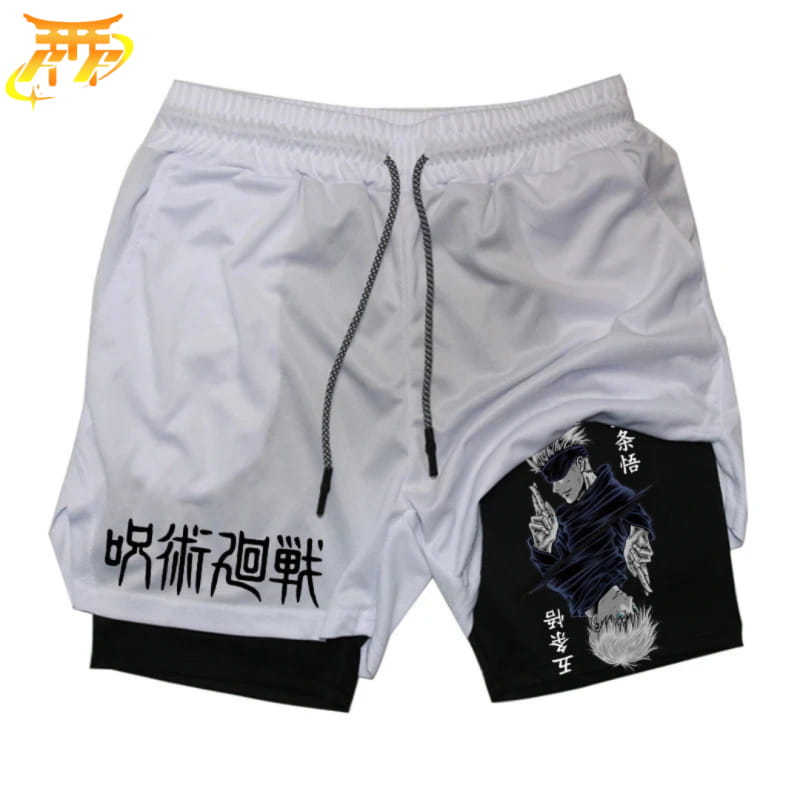Gojo Den Utvalde Svart och Vit Shorts – Jujutsu Kaisen™