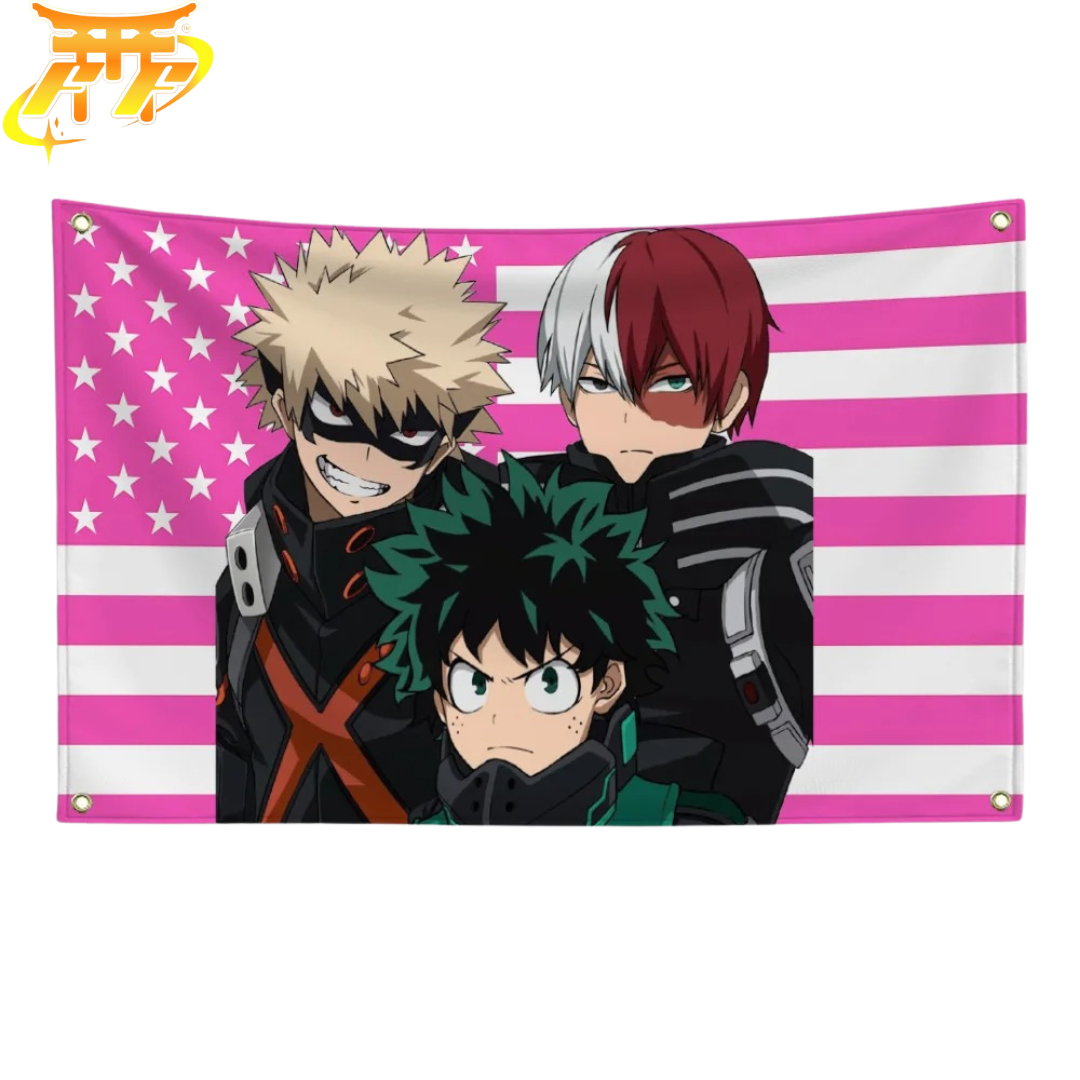 ”Hjältetrion” Flagga – My Hero Academia™