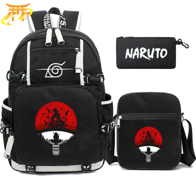 Itachi Uchiha Ryggsäck med pennfodral och axelväska – Naruto Shippuden™