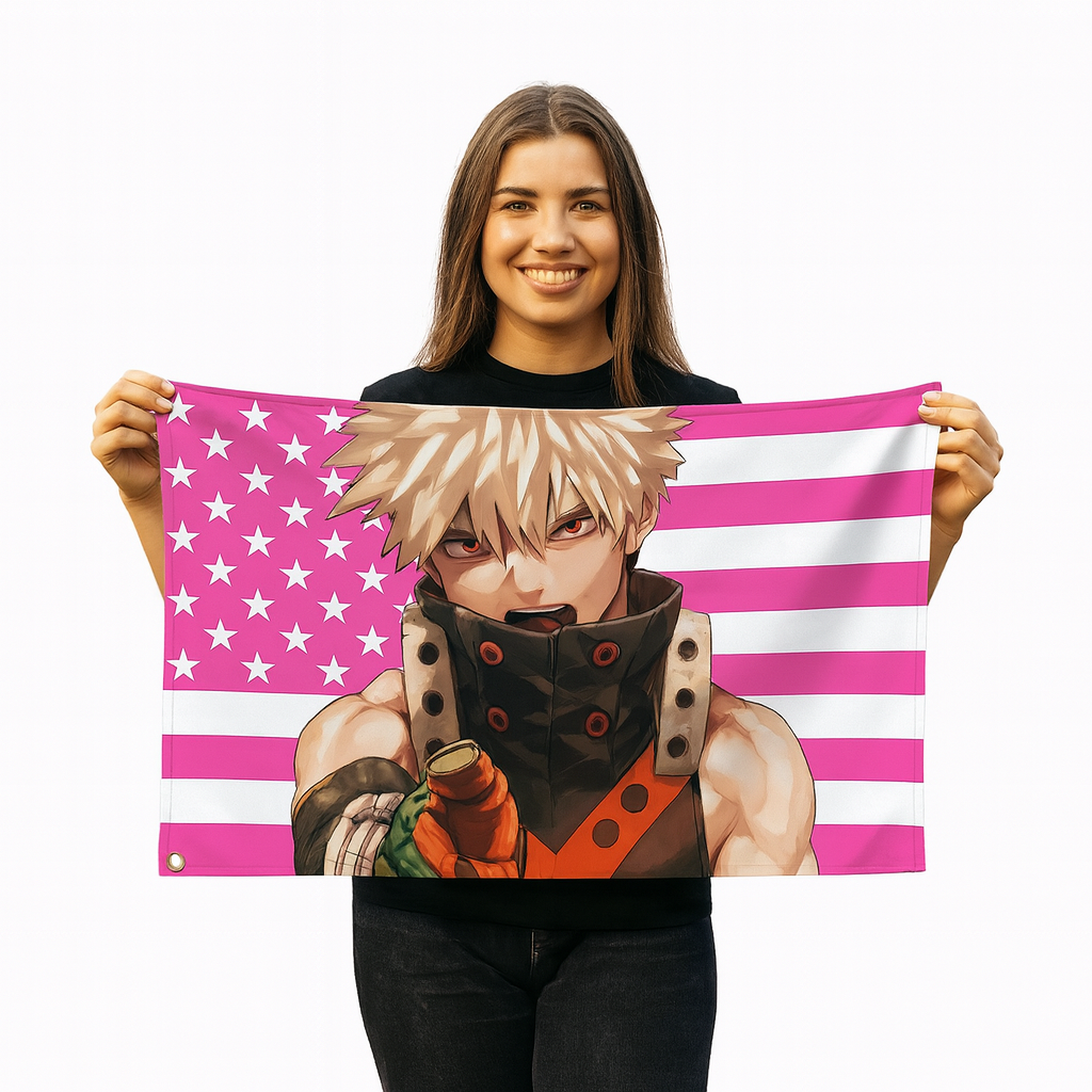 Katsuki Bakugo-flagga ”Heroisk explosion” – My Hero Academia™