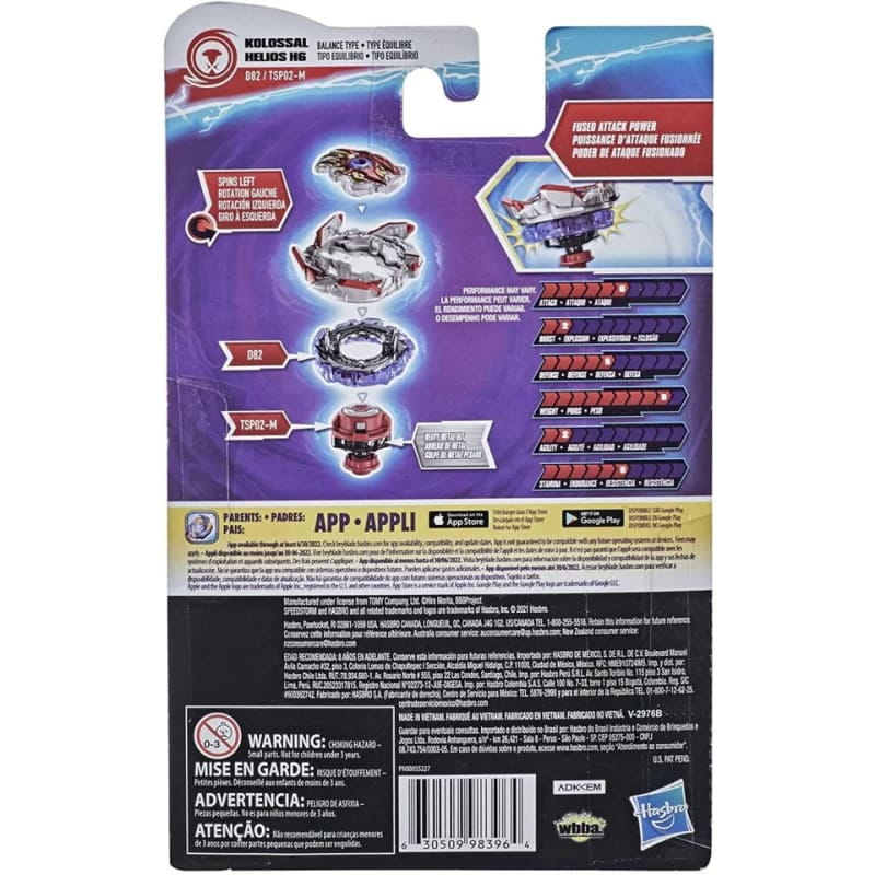 Kolossal Helios H6 1B-D Zoning-SPM Snurrtopp - Beyblade Burst Surge™