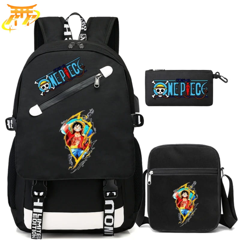 Luffy Piratkungen ryggsäck med pennfodral och väska – One Piece™