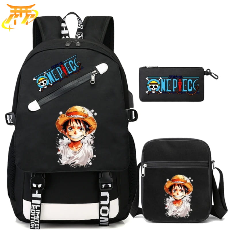 Luffy ryggsäck med pennfodral och väska – One Piece™