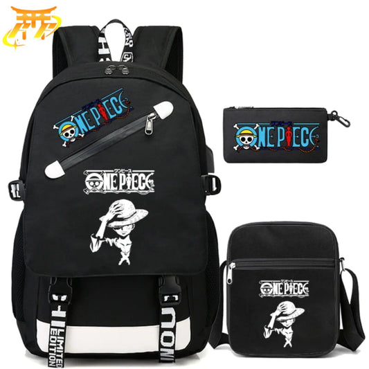 Monkey D. Luffy ryggsäck med pennfodral och väska – One Piece™
