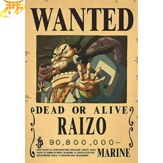 Raizo "Wanted" Poster – One Piece™
