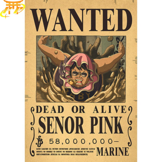 Senor Pink "Wanted" Poster – One Piece™