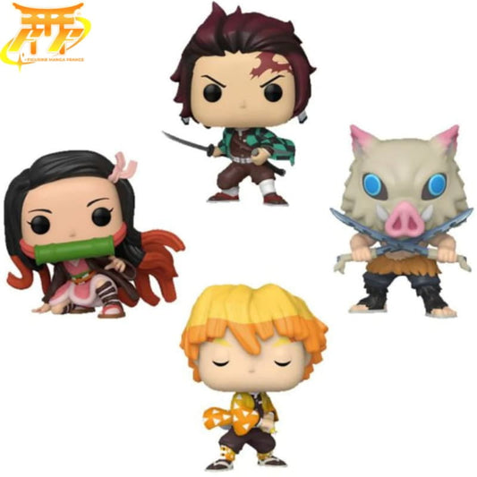 Set med 4 Funko POP Tanjiro, Zenitsu, Nezuko och Inosuke – Demon Slayer™