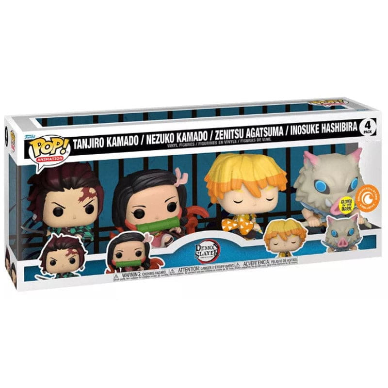 Set med 4 Funko POP Tanjiro, Zenitsu, Nezuko och Inosuke – Demon Slayer™