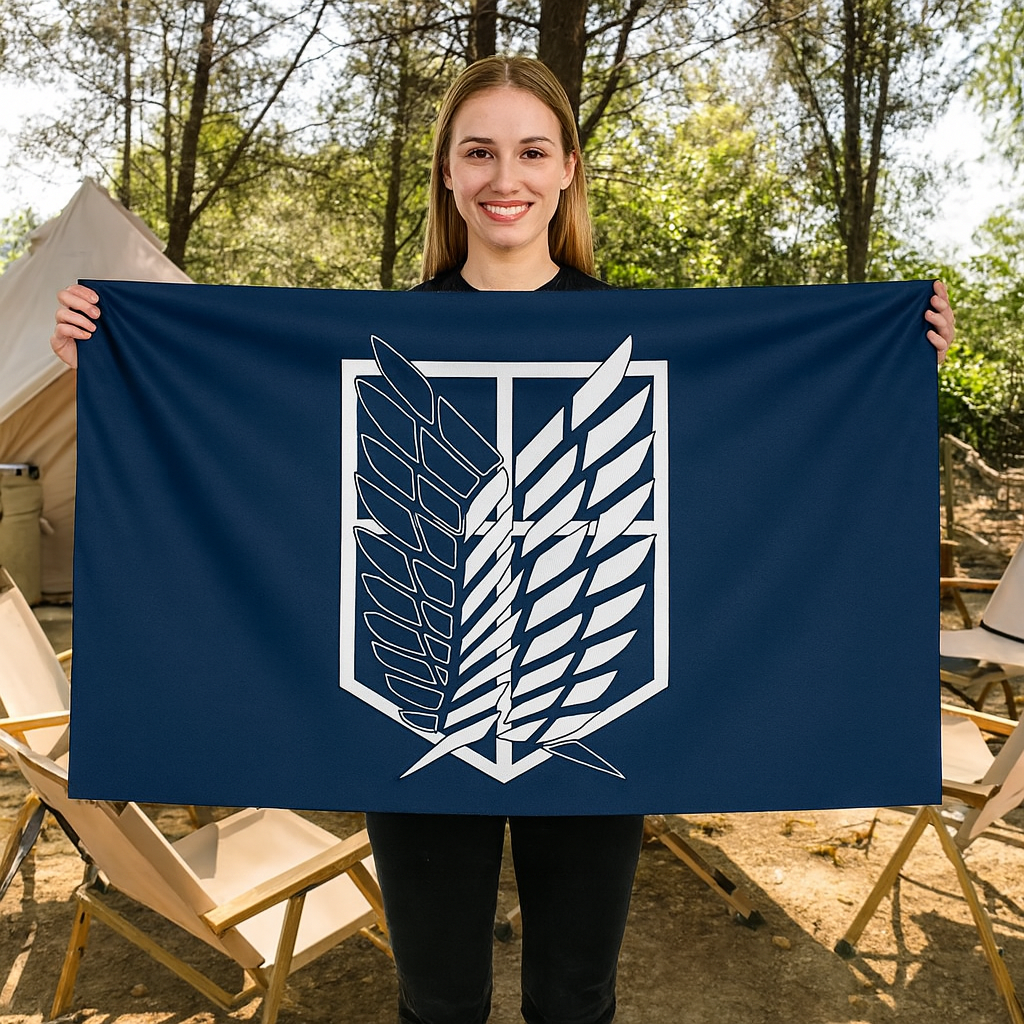 Spaningskåren Flagga "Frihetens Vingar Emblem" - Attack on Titan™