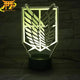 Spaningslegionens emblem 3D-lampa - Attack on Titan™