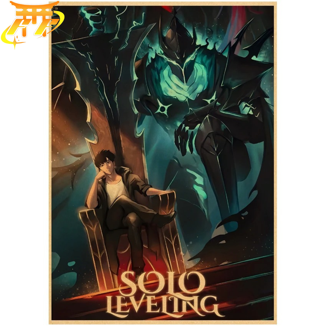 Sung Jinwoo "Skuggornas Tron" Poster – Solo Leveling™