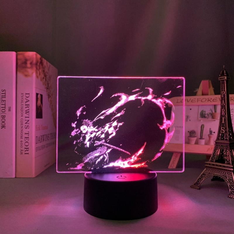 Tanjiro Kamado ödesflamma tvåfärgad 3D-lampa – Demon Slayer™