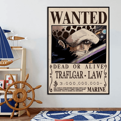 Trafalgar D. Water Law "Wanted" Poster – One Piece™