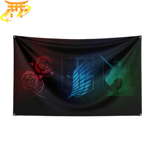 Tre Brigaders Emblem Flagga - Attack on Titan™