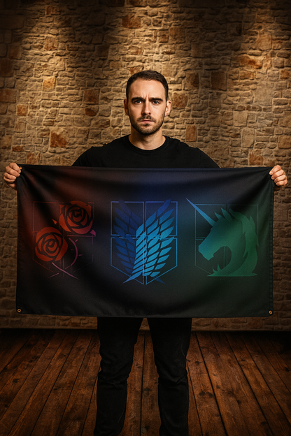 Tre Brigaders Emblem Flagga - Attack on Titan™