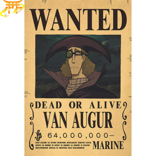 Van Augur "Wanted" Poster – One Piece™