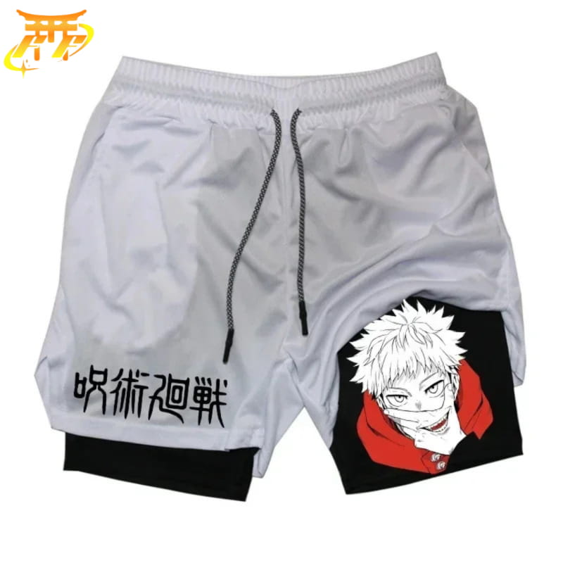 Yuji Svart och Vit Shorts – Jujutsu Kaisen™